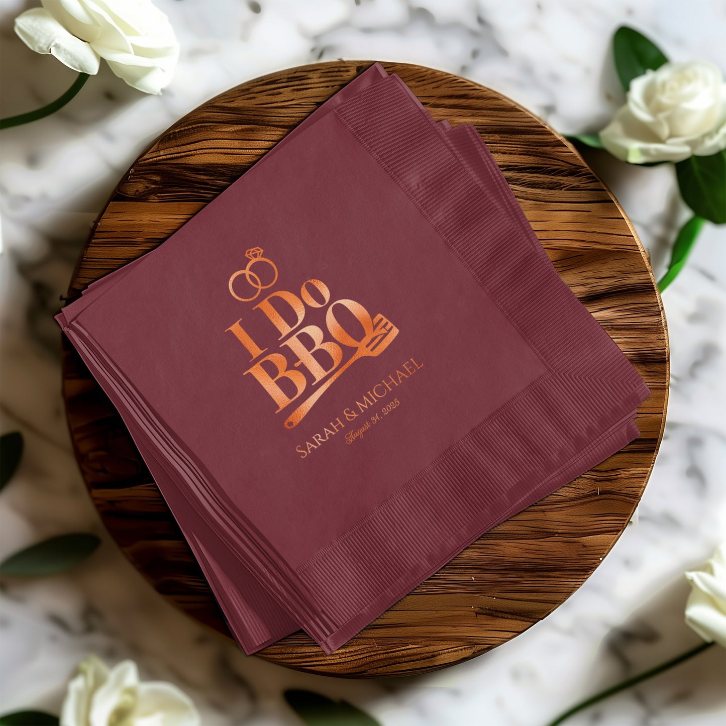 I Do BBQ Wedding Napkins for Special Event product type