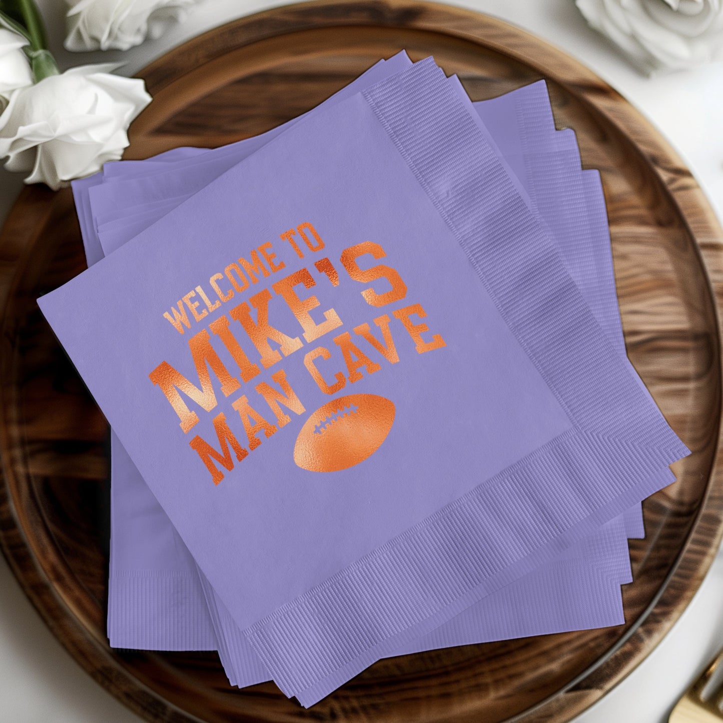 Welcome to Mike's Man Cave Custom Napkin product type