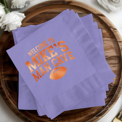 Welcome to Mike's Man Cave Custom Napkin product type