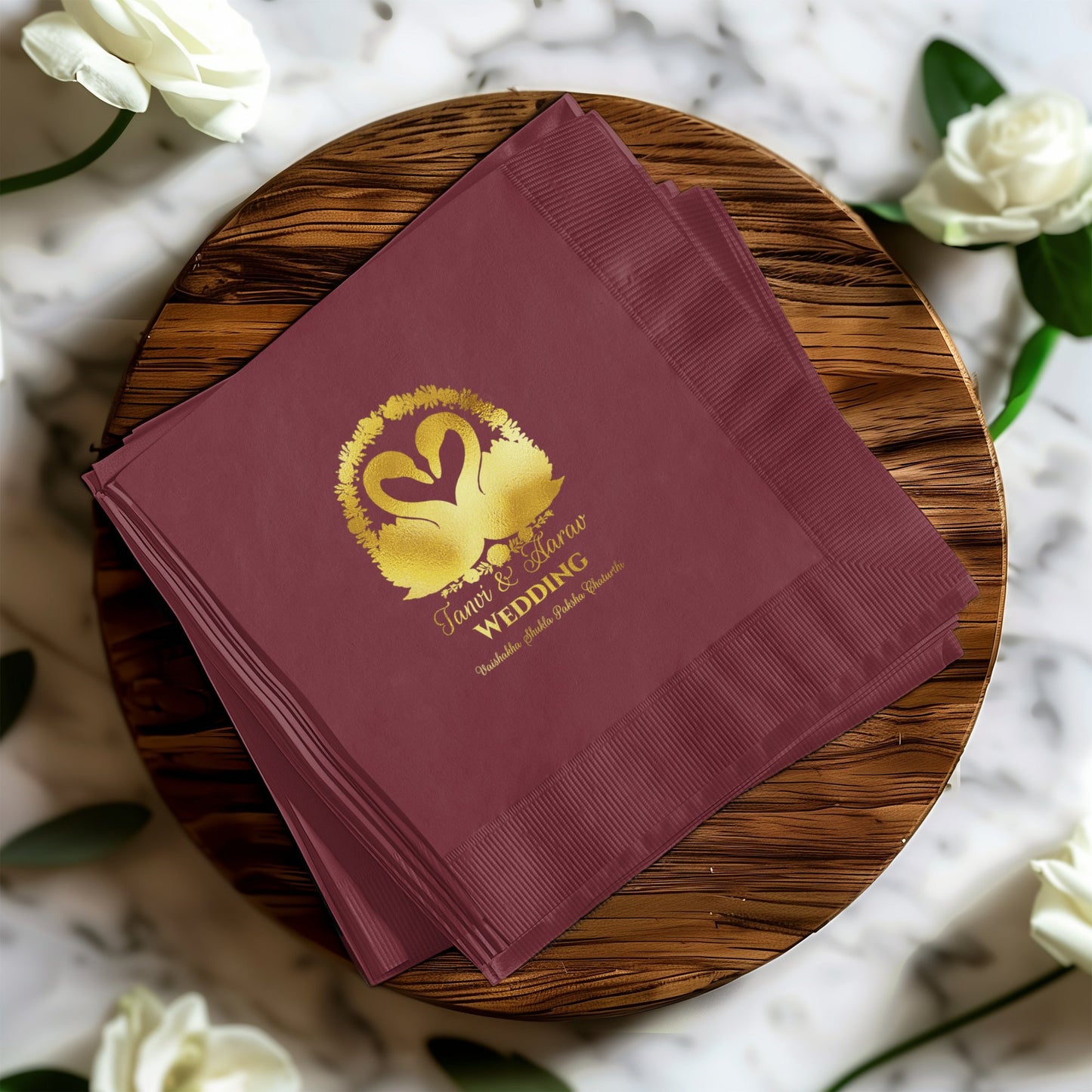 Elegant Personalized Wedding Napkin Product Type