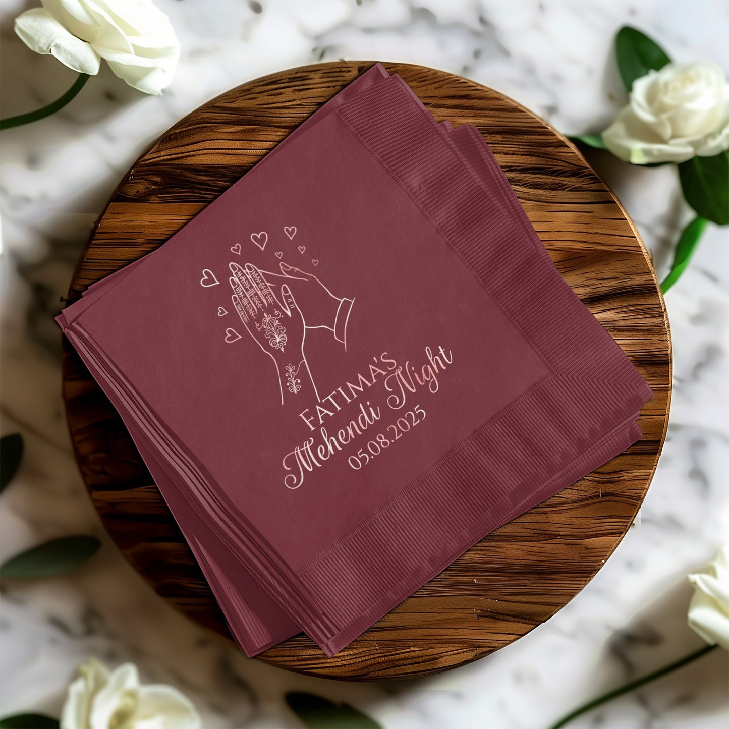 Personalized Mehendi Night Event Party Napkin product