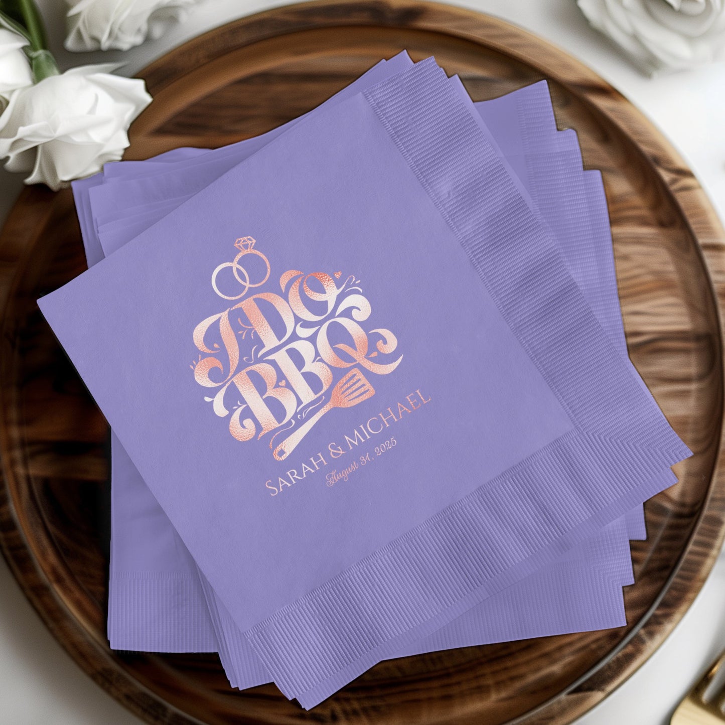 I Do BBQ Personalized Wedding Party Napkin product type