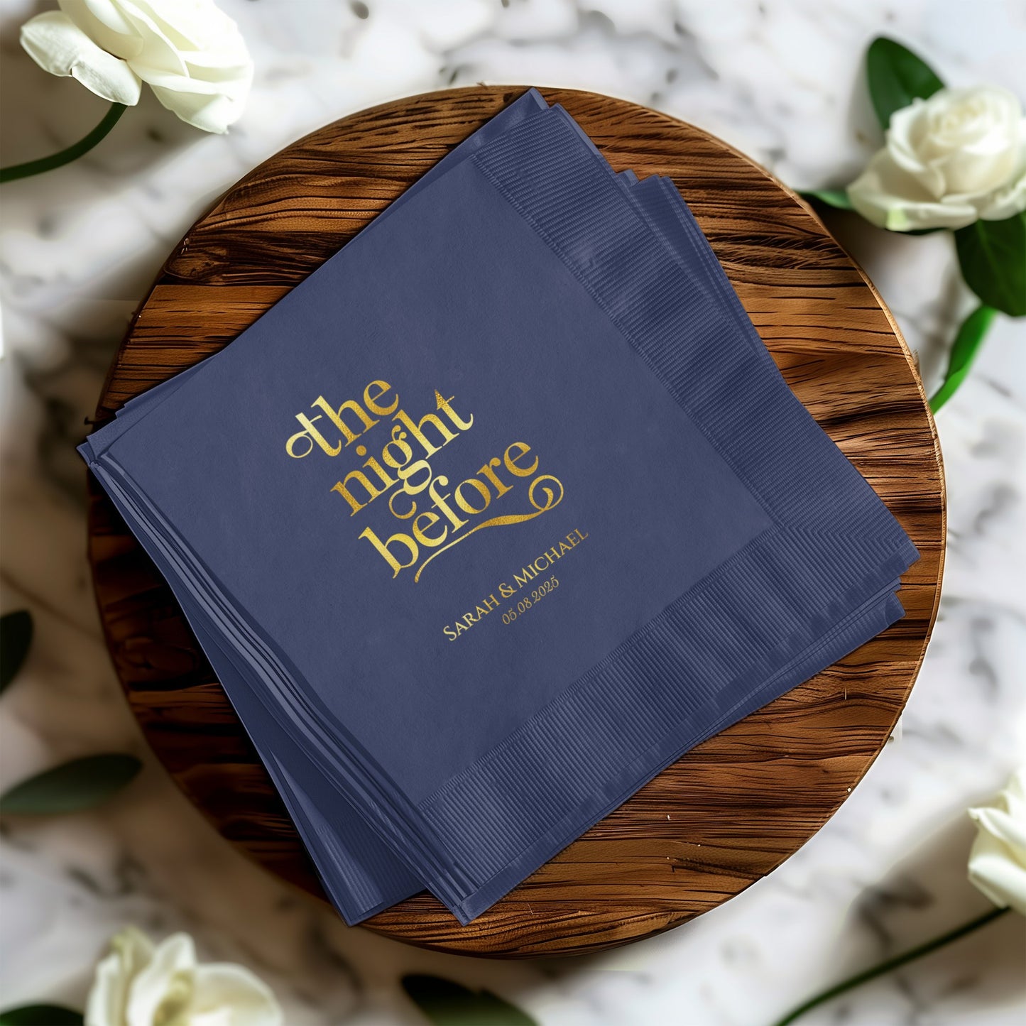 Elegant Personalized Wedding Event Napkins product type