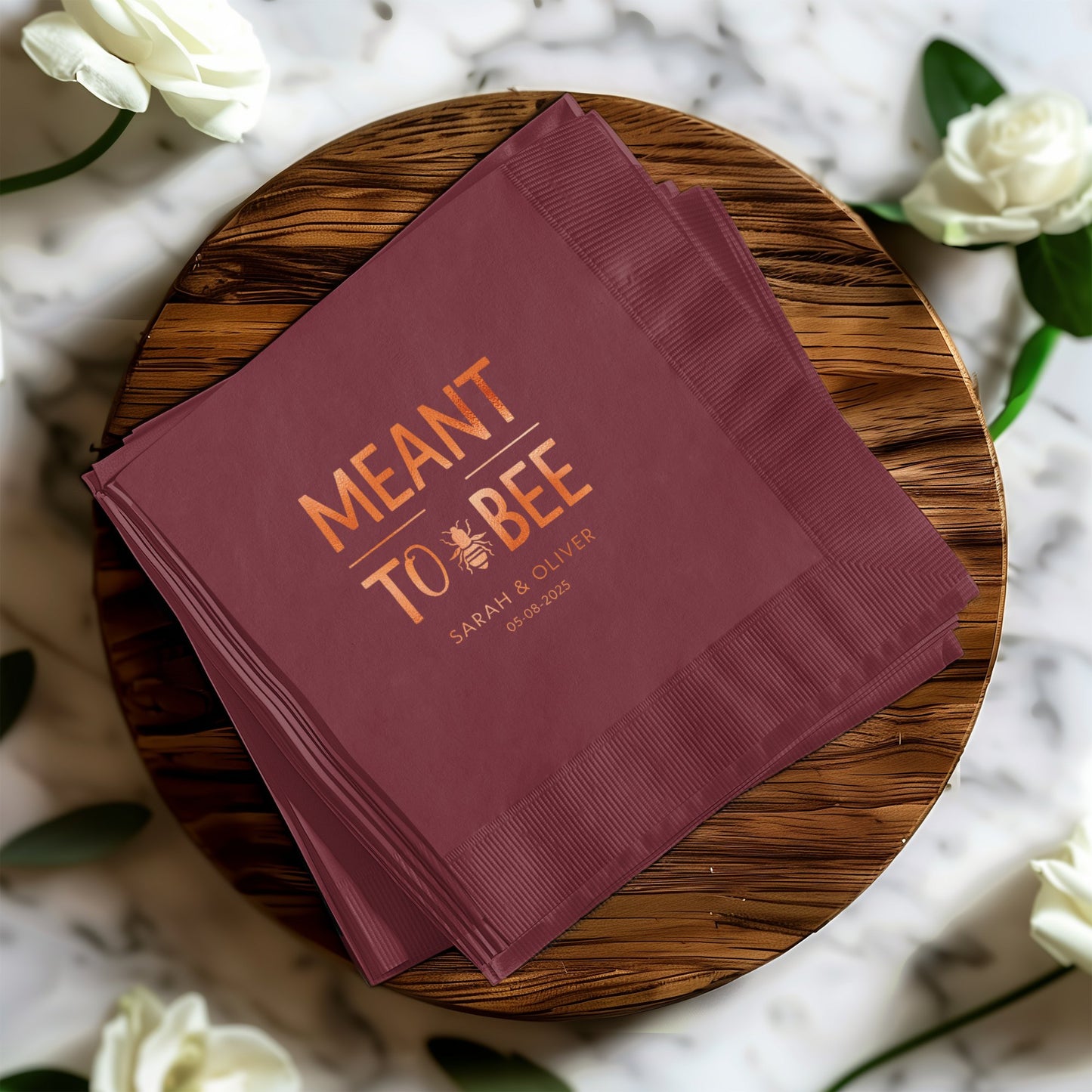 Meant to Bee Personalized Wedding Napkins product type