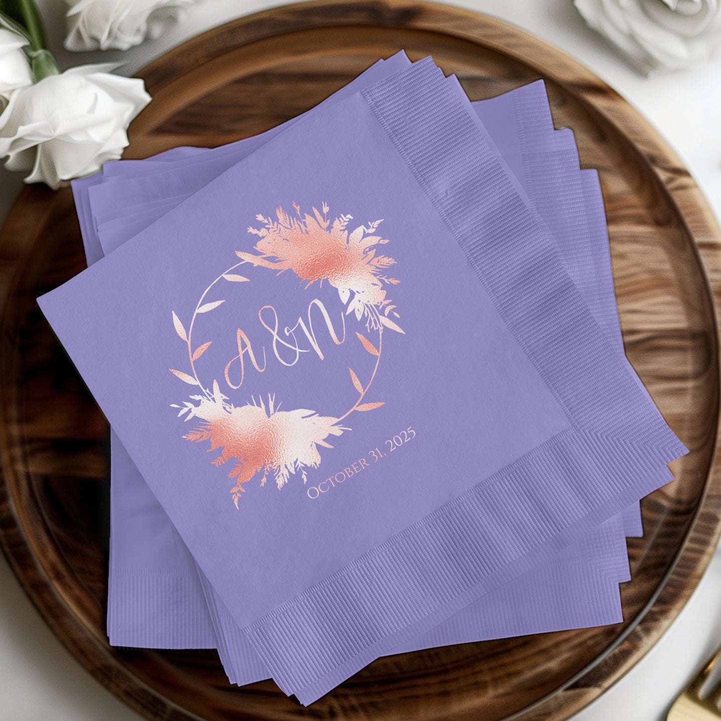 Personalized Wedding Date and Initials Napkins product type