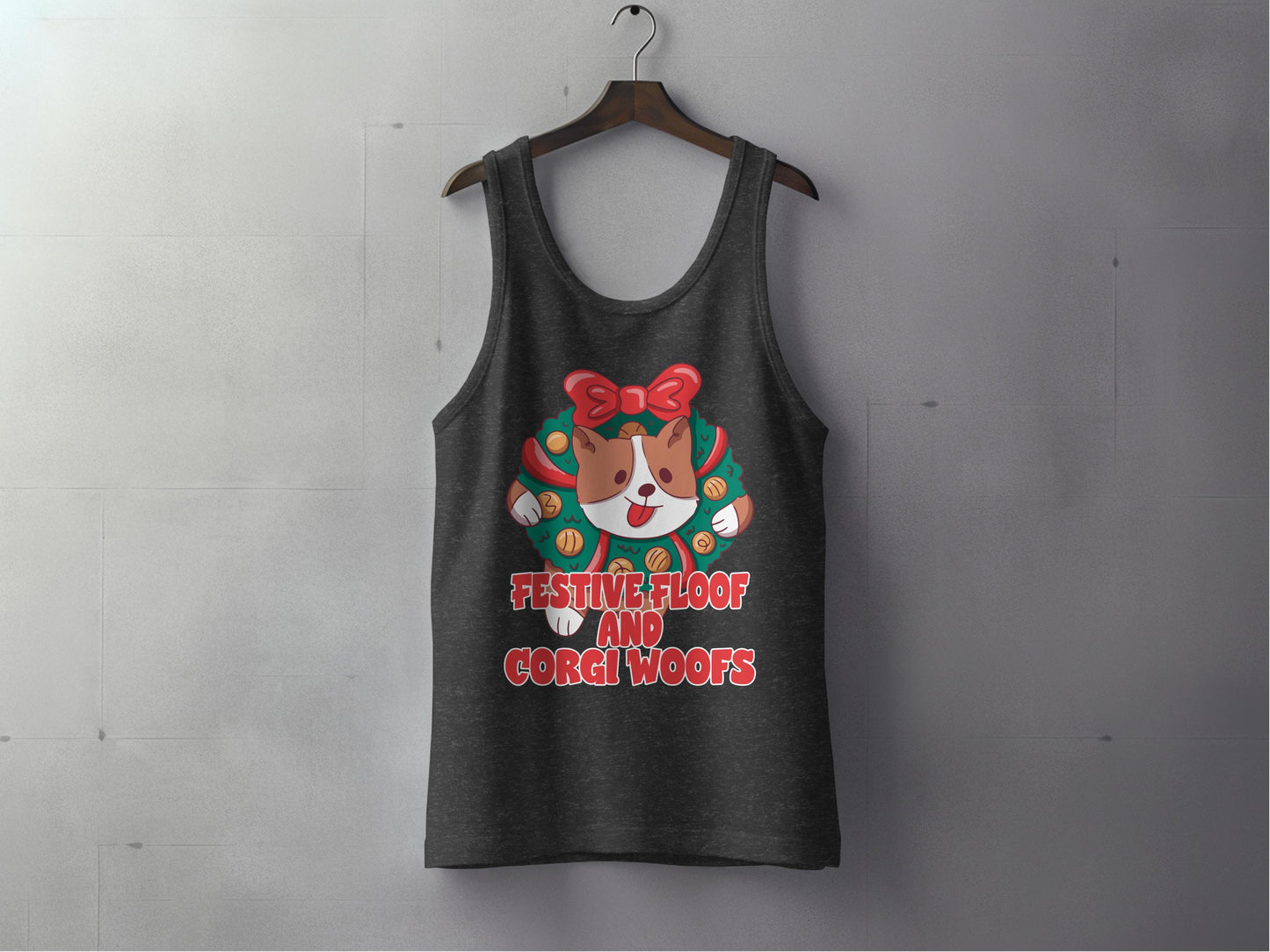 Festive Floof and Corgi Woofs Tank Top product type