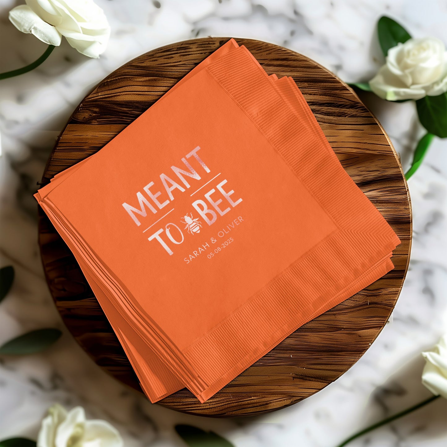 Meant to Bee Wedding Napkins Customized Event product type