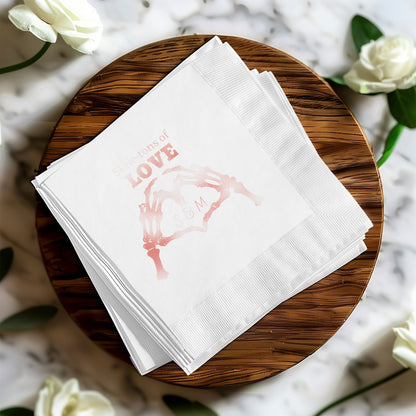 Skeletons of Love Personalized Napkin product