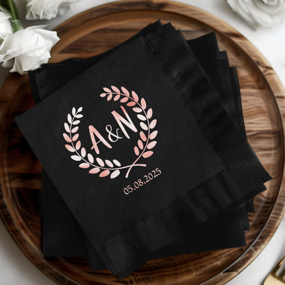 Personalized Black Napkins for Special Events product