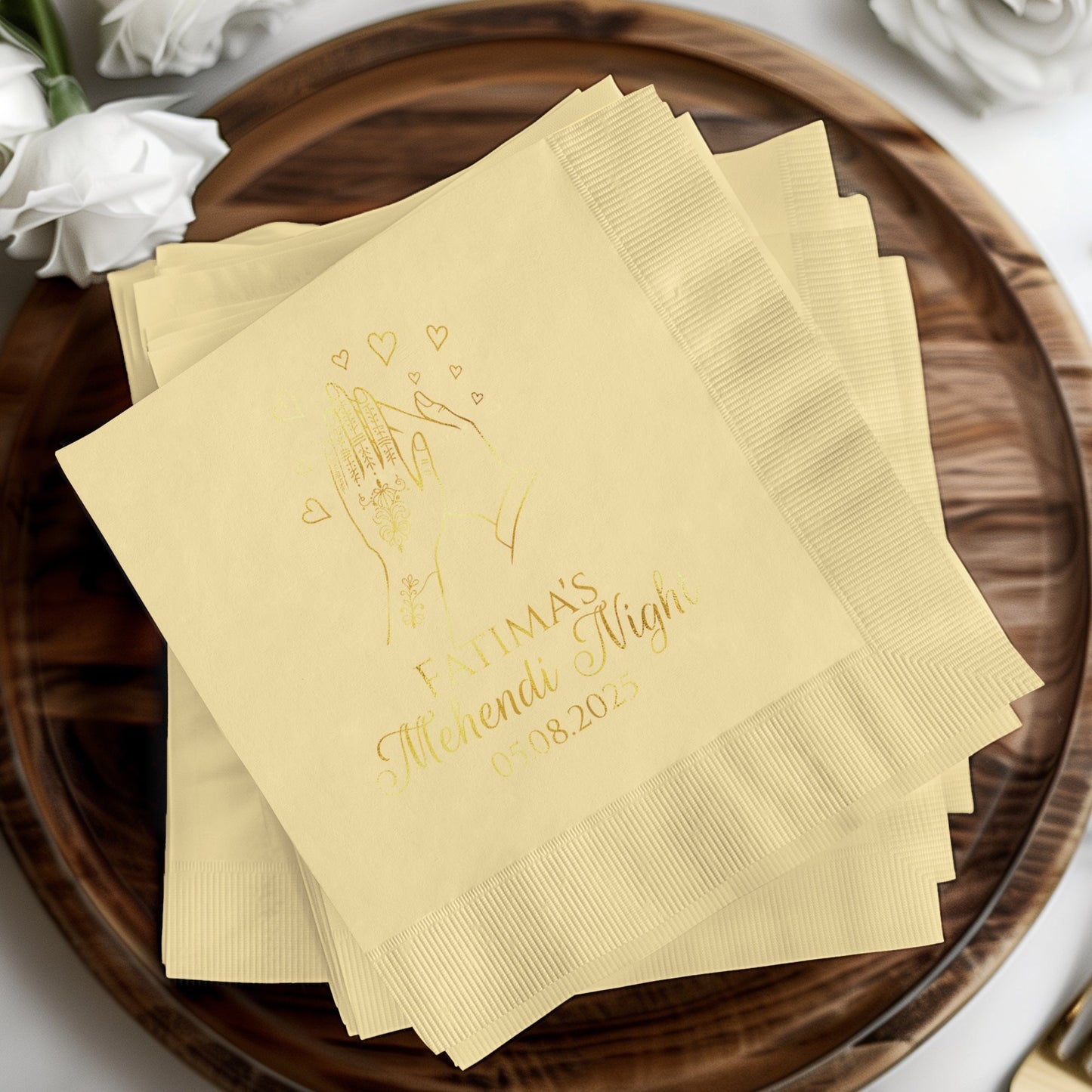 Custom Printed Mehendi Night Event Napkin product