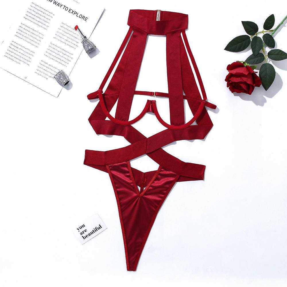 Fashion Sexy Women Clothing Nylon  Lingerie  Cut-Out Bodysuit