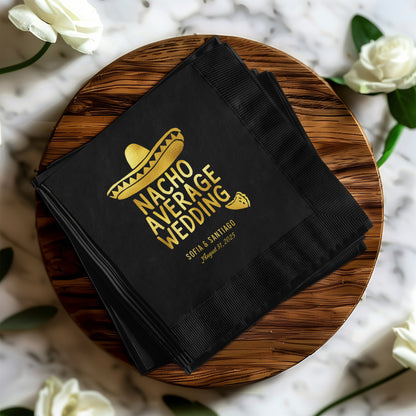 Nacho Average Wedding Custom Cocktail Napkin product