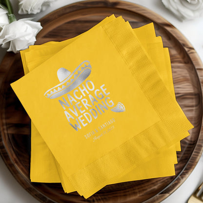 Nacho Average Wedding Custom Yellow Napkin product type