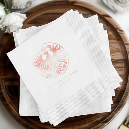 Elegant Custom Wedding Date Personalized Napkin product
