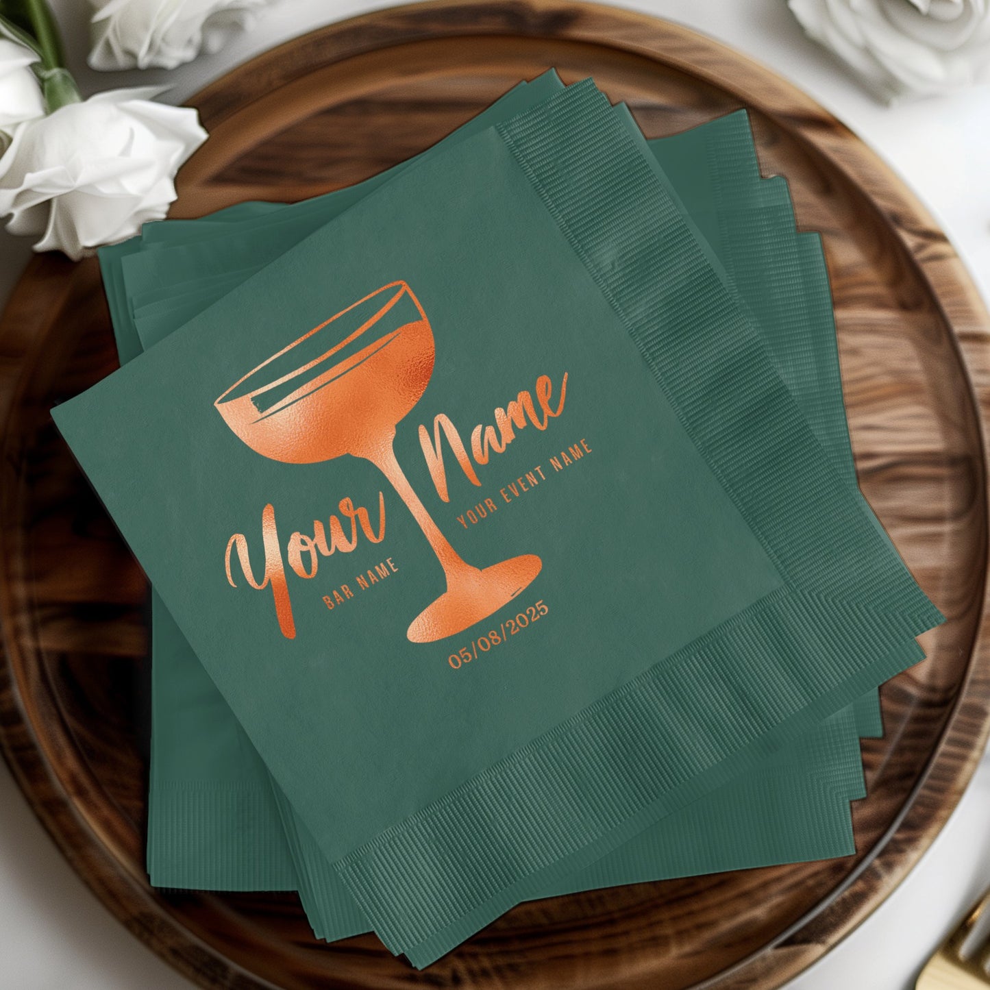 Stylish Personalized Cocktail Party Napkins product type