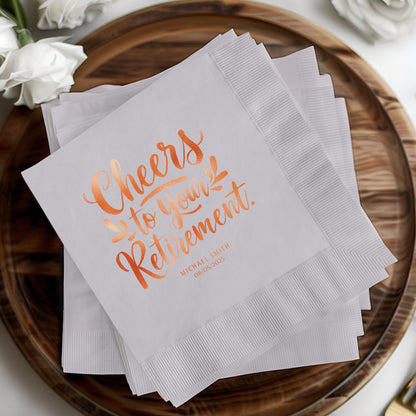 Cheers to Your Retirement Design Napkins product type