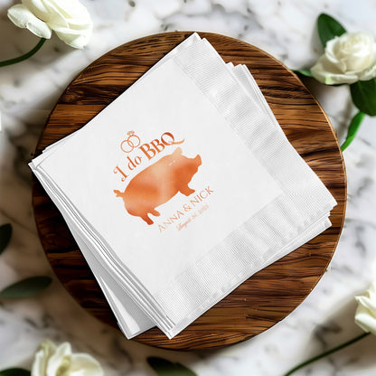 I Do BBQ Personalized Wedding Napkin product
