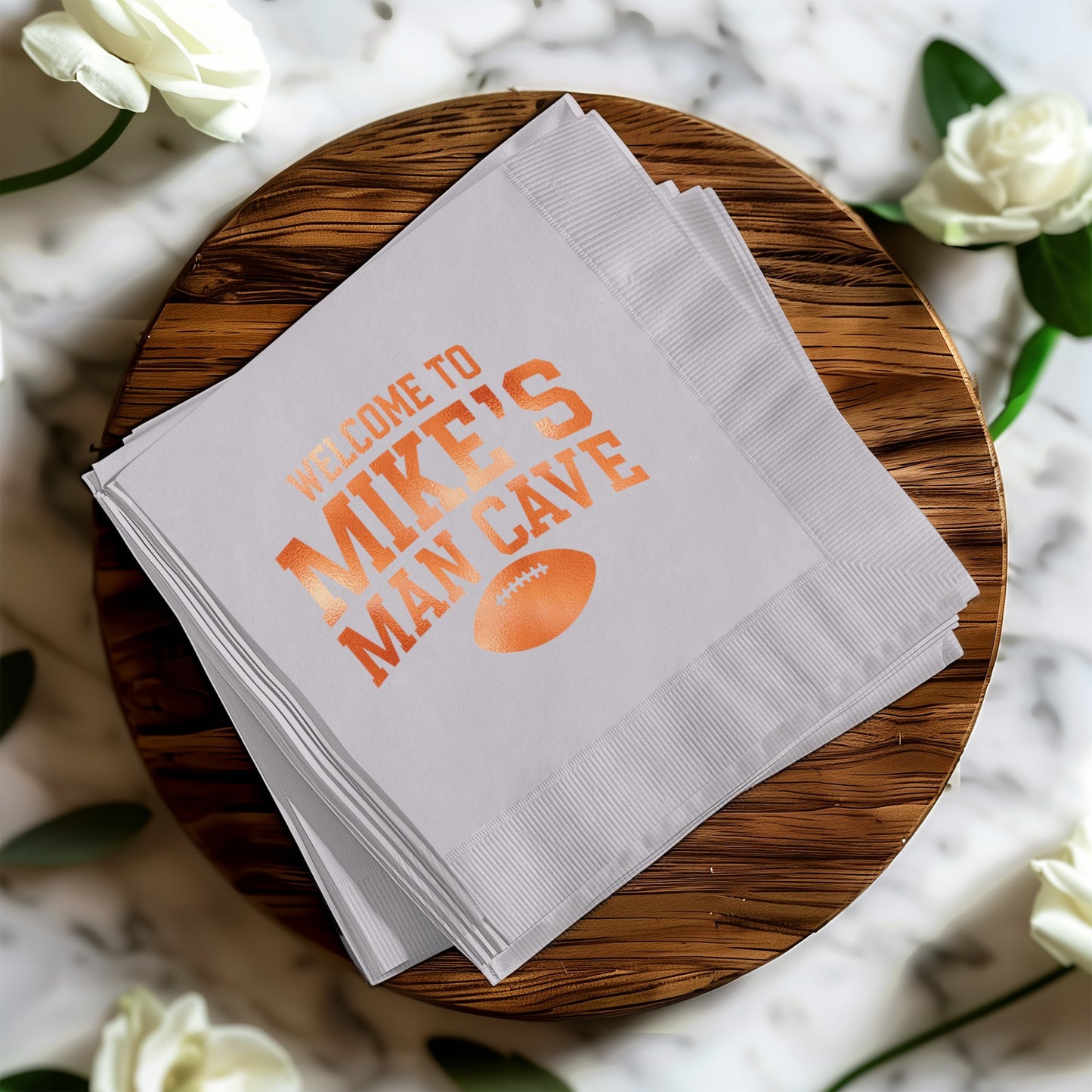 Welcome to Mike's Man Cave Napkin product type