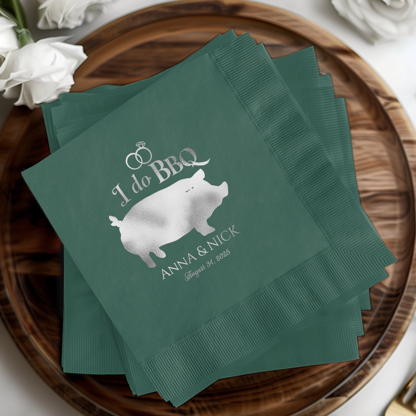I do BBQ Personalized Wedding Napkins product