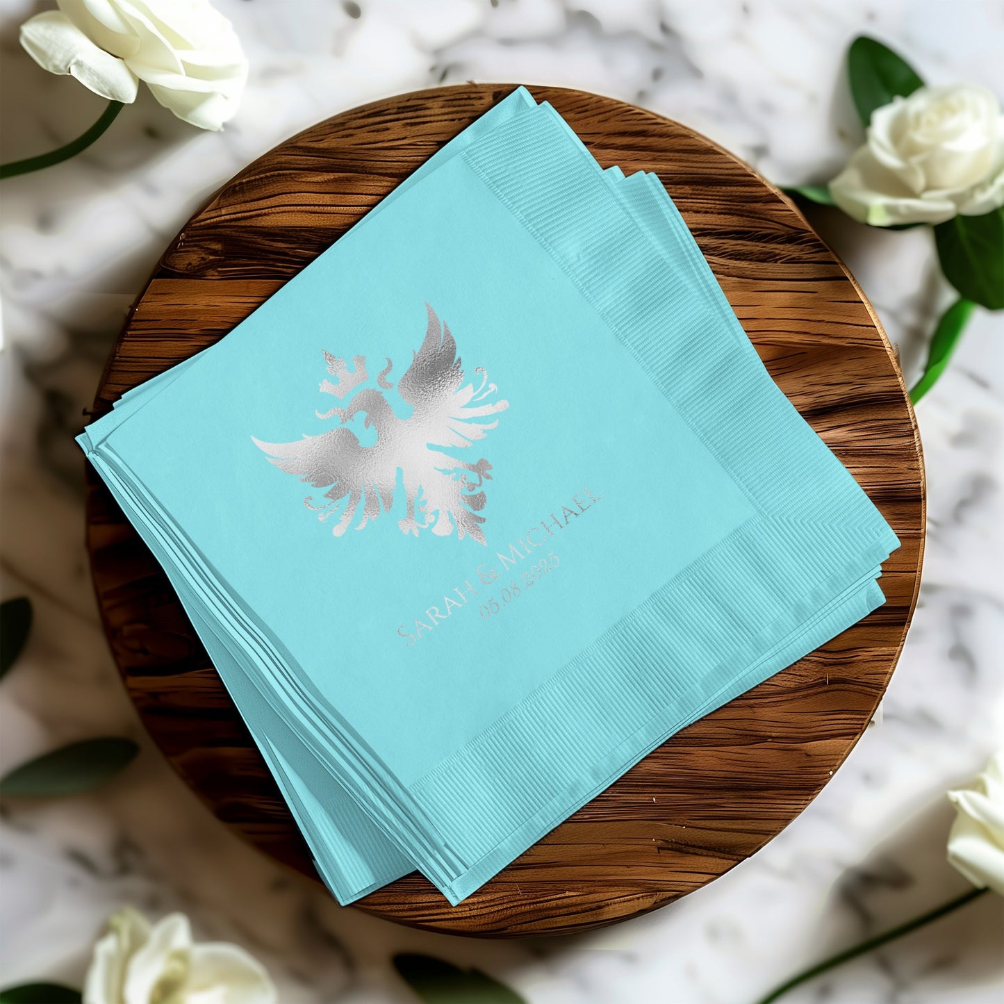 Elegant Custom Wedding Embossed Napkins product