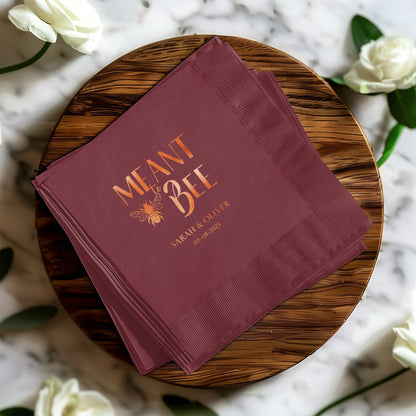Meant to Bee Personalized Wedding Napkins product type