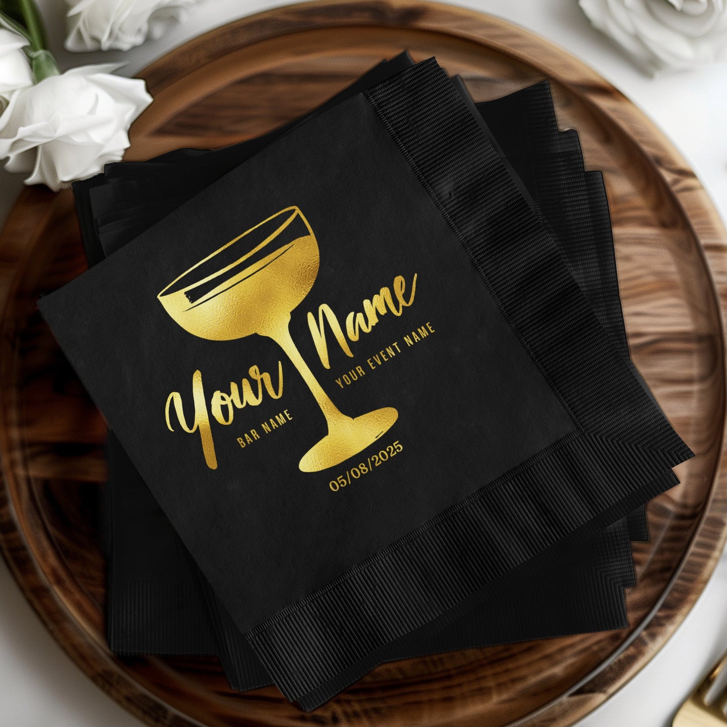 Personalized Event Napkins with Custom Name and Date product