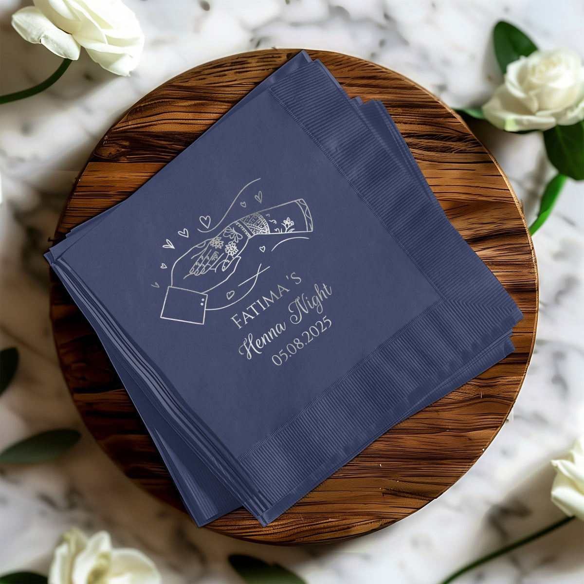 Customized Hand Design Printed Napkin product
