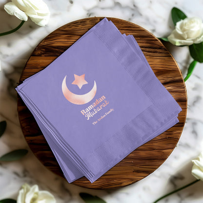 Ramadan Mubarak Moon and Star Design Napkin product