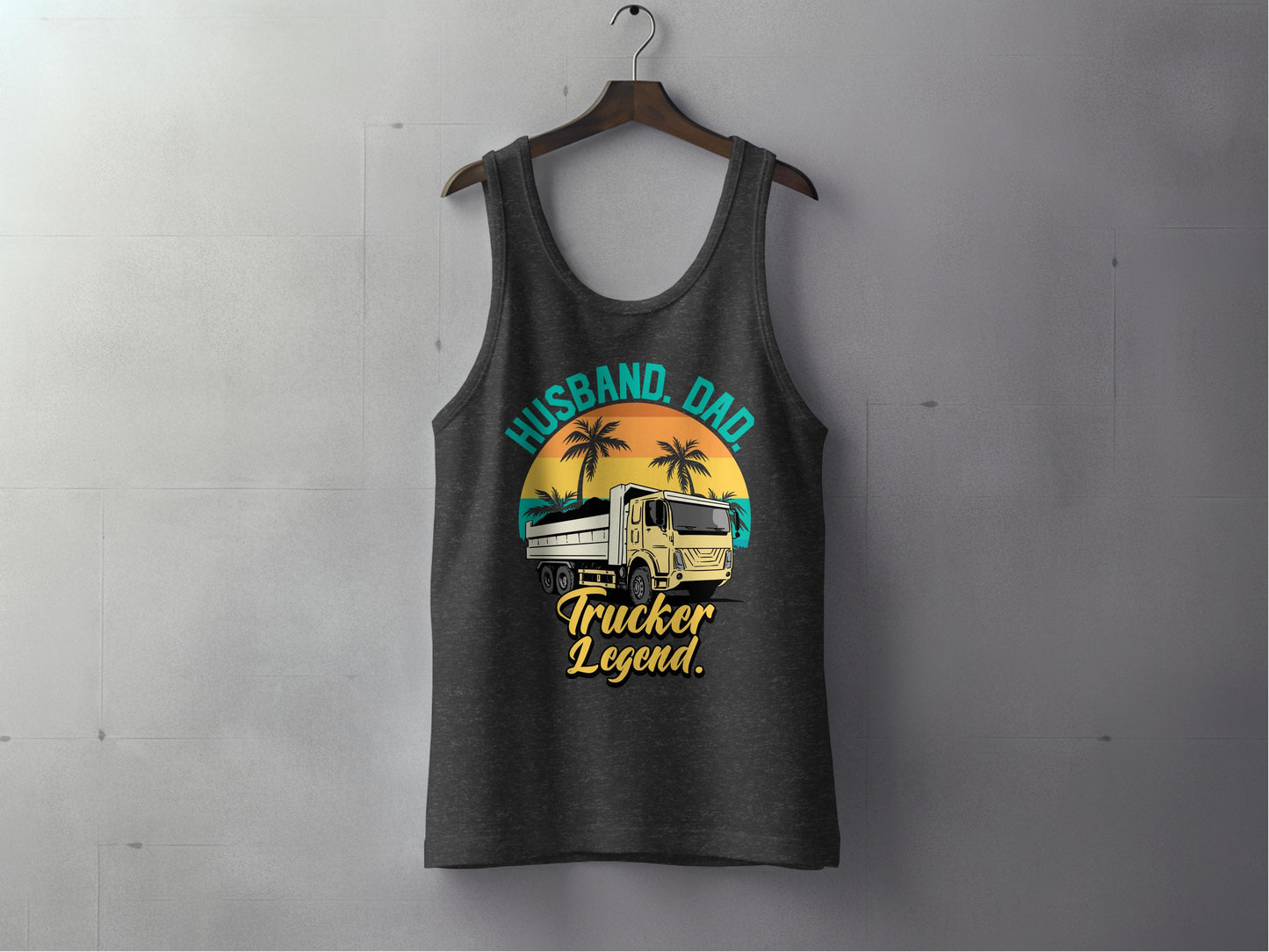 Husband Dad Trucker Legend Tank Top product