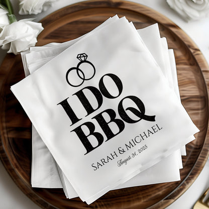 I Do BBQ Custom Wedding Napkin Product