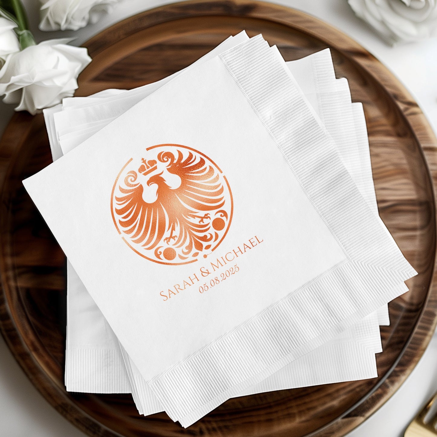 Elegant Custom Monogrammed Wedding Napkin Product