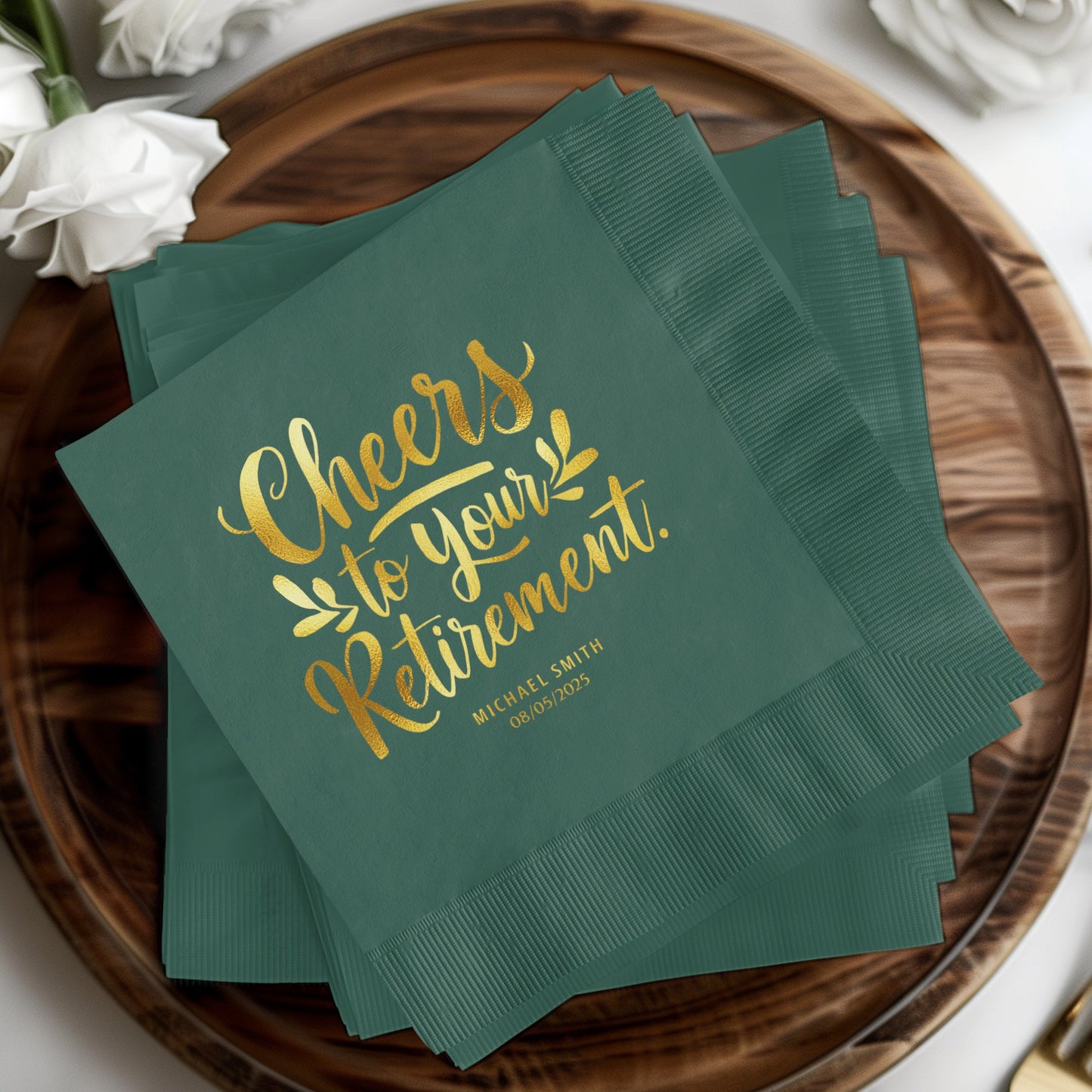 Cheers to Your Retirement Custom Napkin product