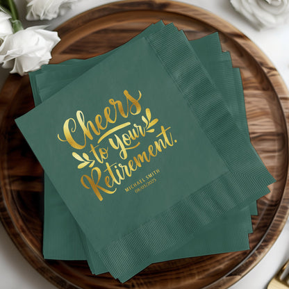 Cheers to Your Retirement Custom Napkin product