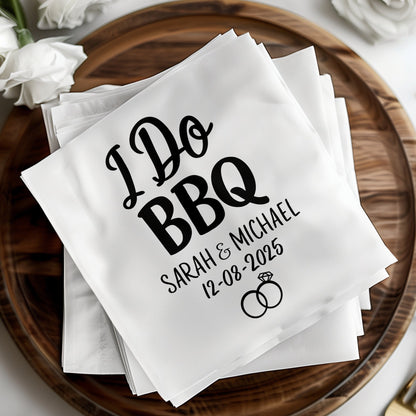 Personalized I Do BBQ Wedding Napkin product