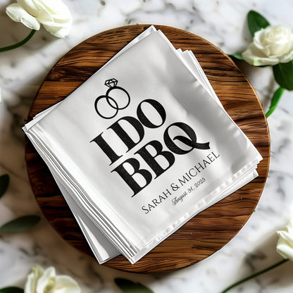 Elegant Wedding I Do BBQ Personalized Napkin product