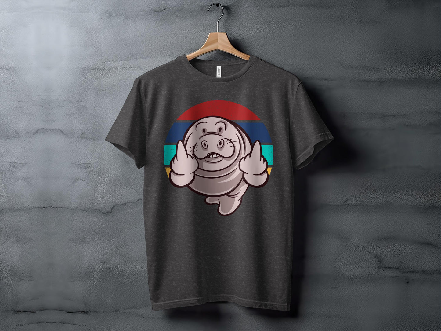 Playful Cartoon Pig Graphic Design T-Shirt product
