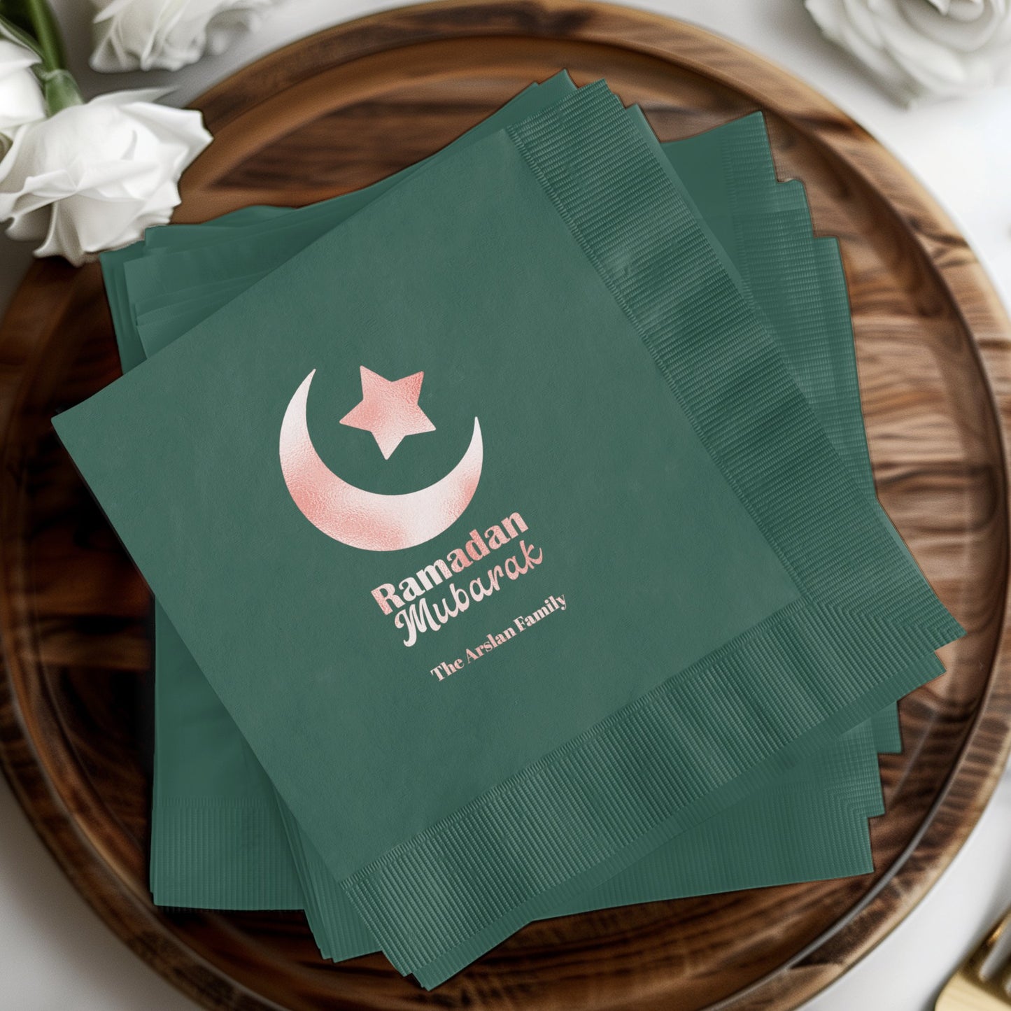 Ramadan Mubarak Green Square Paper Products product
