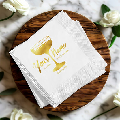 Personalized Elegant Cocktail Party Napkin product