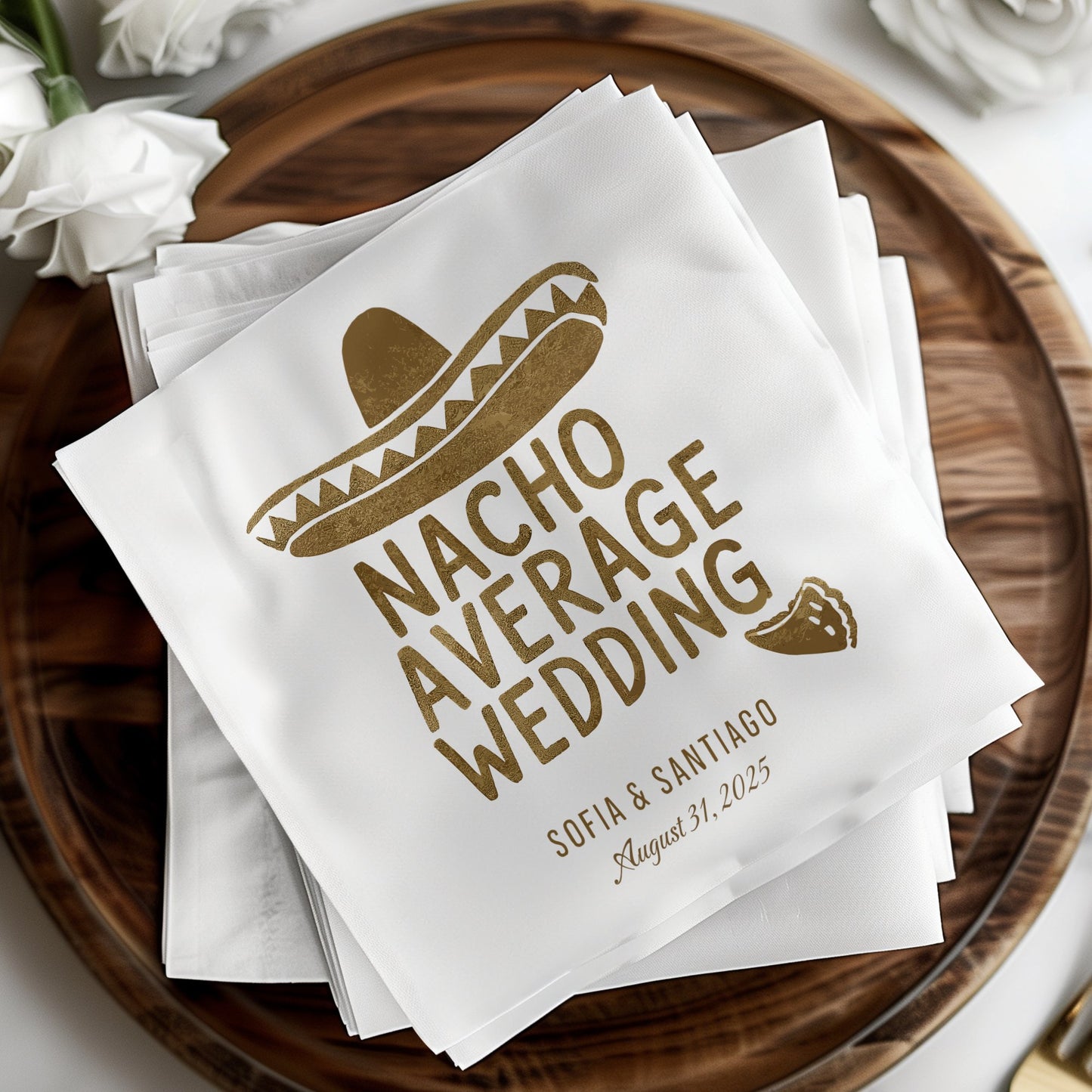 Nacho Average Wedding Custom Printed Napkin product