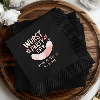 Personalized Wurst Party Ever Napkins Wedding product