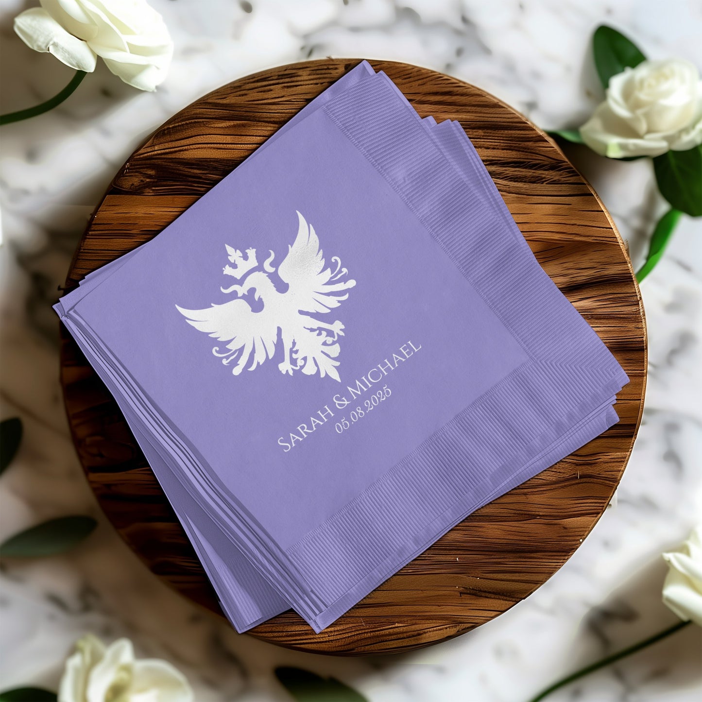 Elegant Custom Embossed Wedding Napkin product