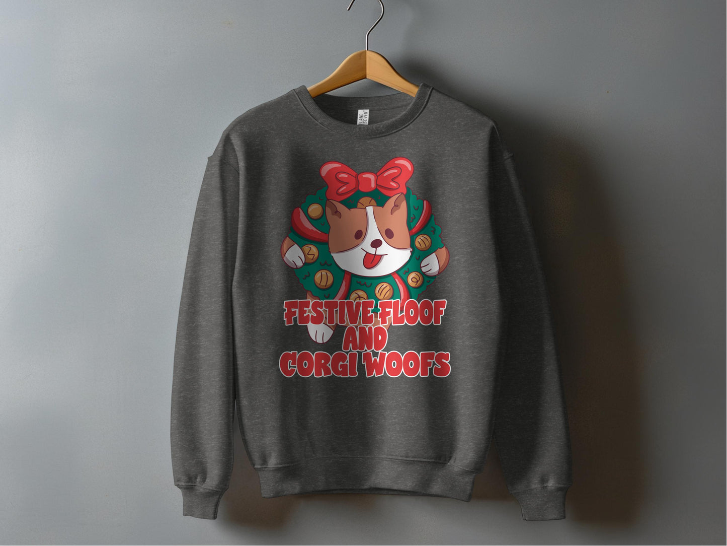 Festive Floof and Corgi Woofs Graphic Sweatshirt product