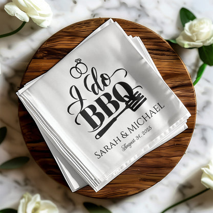 I Do BBQ Personalized Wedding Napkins product