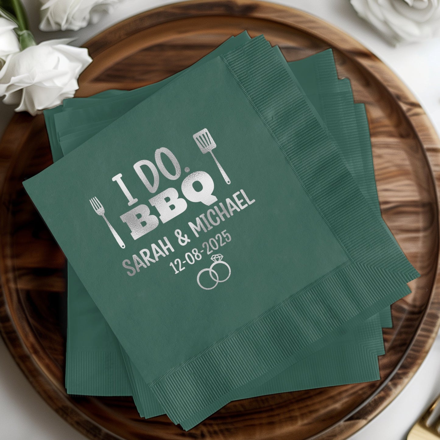 I Do BBQ Sarah Michael Custom Party Napkins product