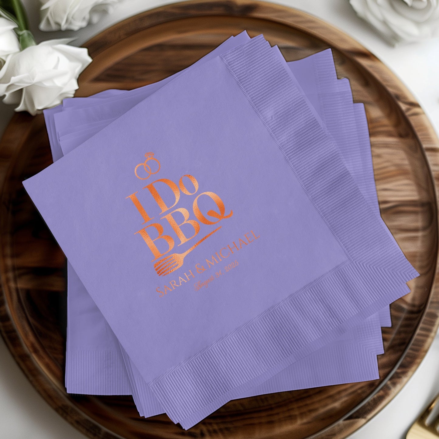 Custom Wedding I Do BBQ Design Party Napkins product type