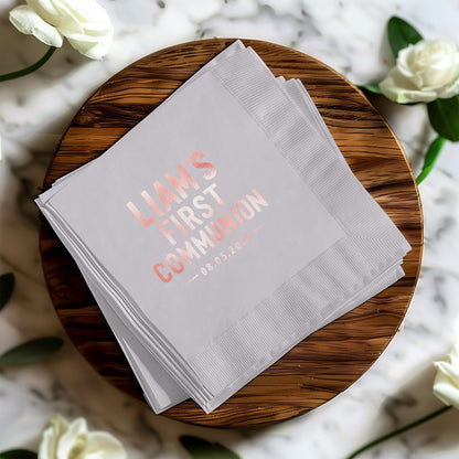 Personalized Napkins for Liams First Communion product