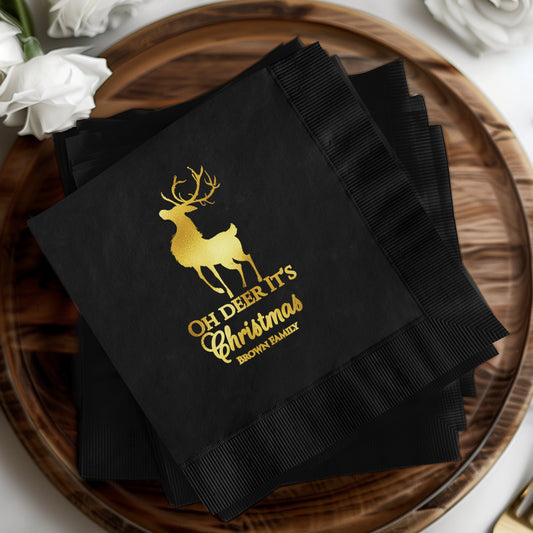 Oh Deer It's Christmas Brown Family Napkins product type