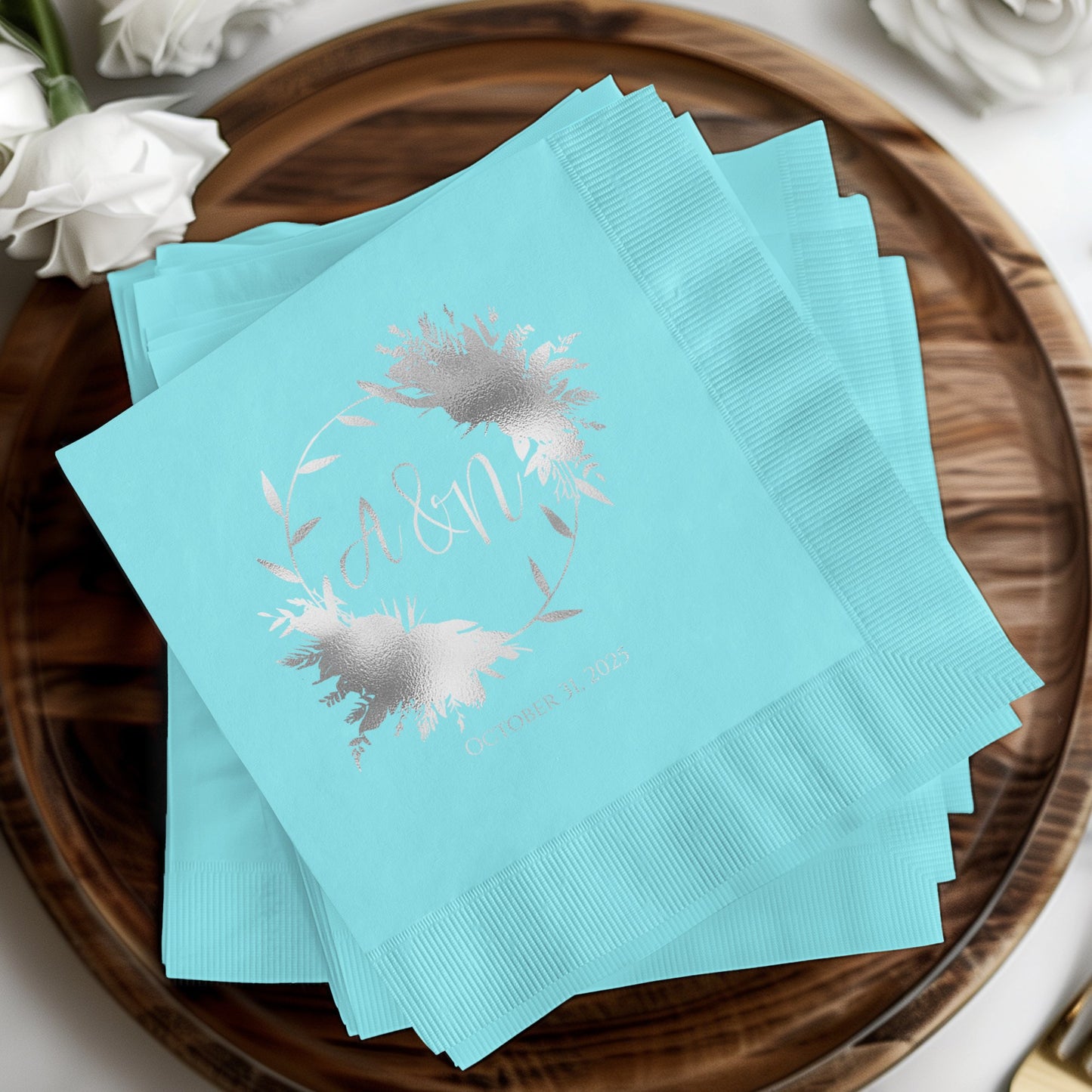Personalized Monogrammed Light Blue Napkins product