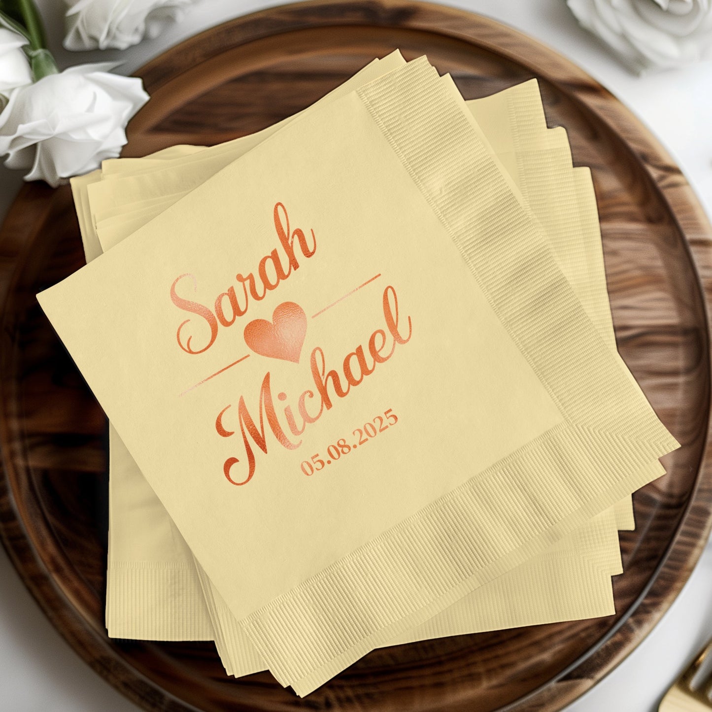 Personalized Wedding Date Napkins product
