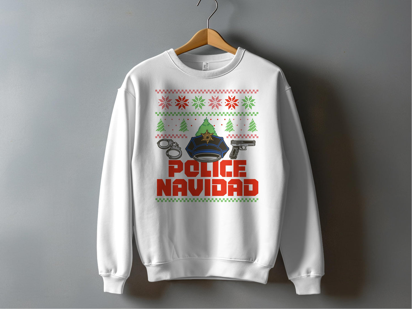 Festive Police Navidad Graphic Sweatshirt product type
